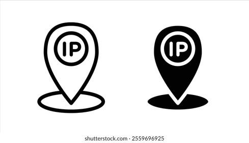 Ip Icon collection in filled and stroke style.