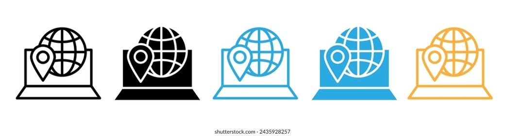 IP icon logo set vector