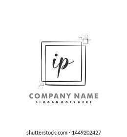 IP Initial beauty monogram logo vector