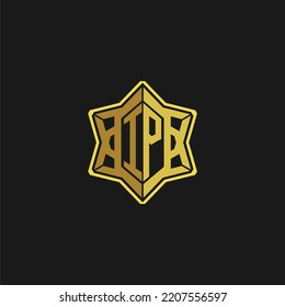 IP initial letters monogram logo for gaming