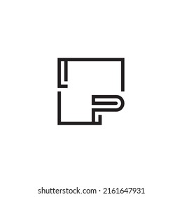 IP initial logo letters in high quality professional design that will print well across any print media