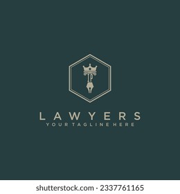 IP initials design modern legal attorney law firm lawyer advocate consultancy business logo vector