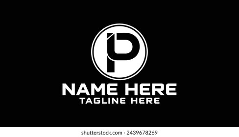 Logotipo de la letra de las iniciales IP, diseño del logotipo de IP, logotipo de la compañía IP