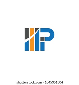 IP investment letter mark logo design vector template