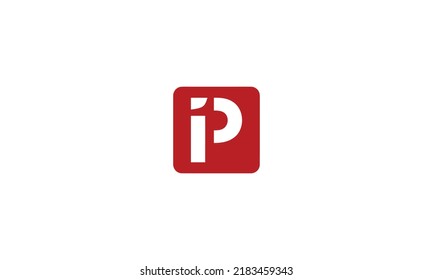 IP Letter Logo Design Vector