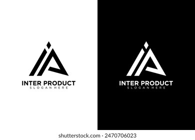 IP Letter Logo, PI logo Design Template Vector Illustration