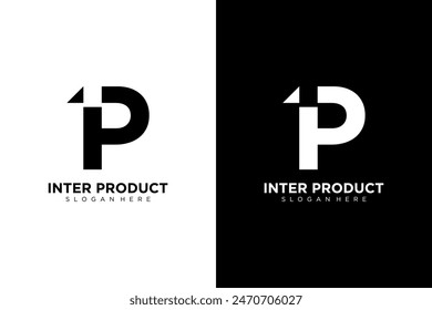Logotipo de la letra IP, logotipo de PI Ilustración vectorial de Plantilla de diseño