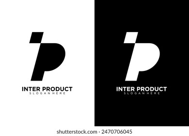 IP Letter Logo, PI logo Design Template Vector Illustration