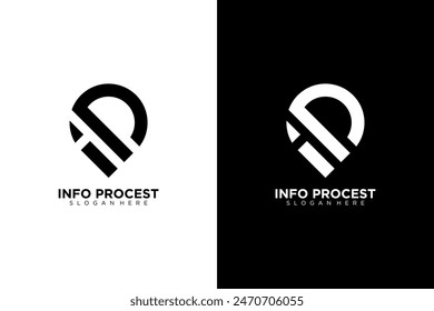 Logotipo de la letra IP, logotipo de PI Ilustración vectorial de Plantilla de diseño
