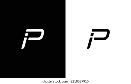 diseño de icono de logotipo vectorial moderno de letra IP