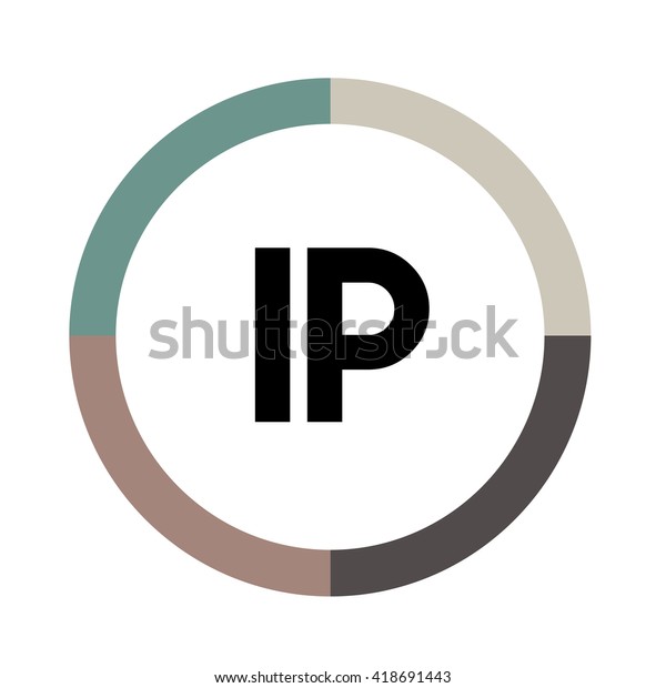 Ip Letters Four Colors Abstract Background Stock Vector (Royalty Free ...