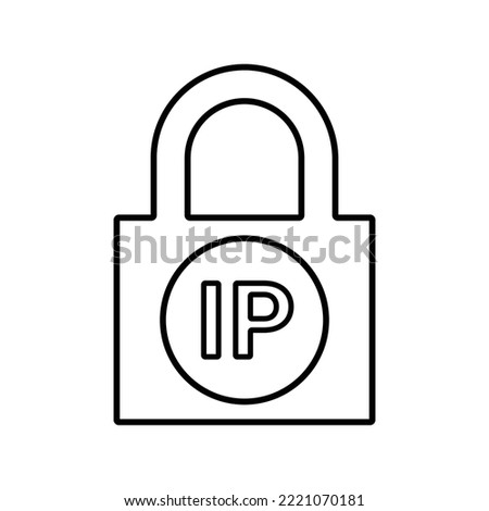 Ip, lockout, ban line icon. Outline vector.