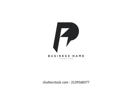 IP, PI, Abstract initial monogram letter alphabet logo design