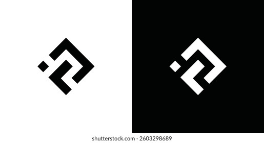 IP, PI, Abstract initial monogram letter alphabet logo design
