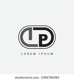 IP or PI Letter Initial Logo Design, Vector Template