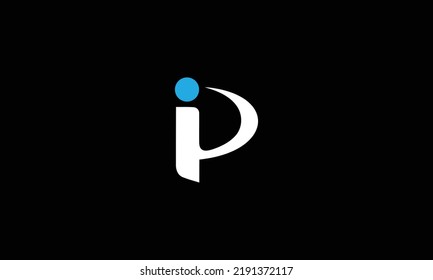 IP PI LETTER LOGO DESIGN VECTOR TEMPLATE. IP PI LOGO DESIGN.