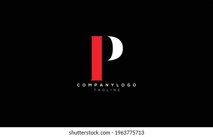 IP PI I AND P Abstract initial monogram letter alphabet logo design