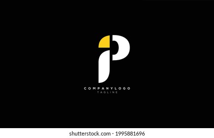 IP PI I AND P Abstract initial monogram letter alphabet logo design