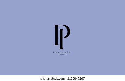 IP PI I P vector logo design monogram template