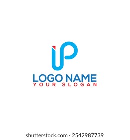 ip up p,IP Letter Initial Logo Design Template Vector Illustration logo 