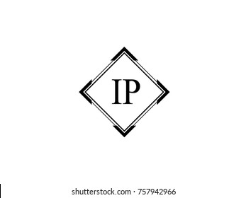 ip square shape vintage logo