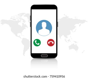 IP telephony. Voip voice vector illustration