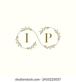 IP wedding infinity in elegant monogram with high quality professional design that will print well