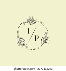 IP wedding initial logo letters in high quality professional design that will print well across any print media