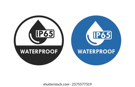 ip65 waterproof design logo template illustration