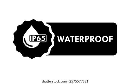 ip65 waterproof design logo template illustration