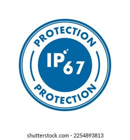 ip67 protection logo badge vector design. Suitable for product label