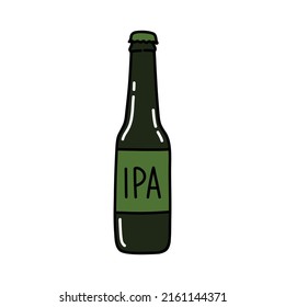 ipa beer doodle icon, vector illustration