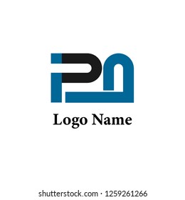 IPA Blue Logo Monogram Vector Design Modern