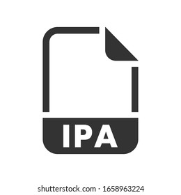 IPA File format icon, vector graphics