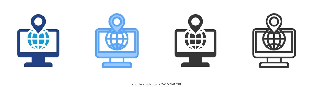 Ipaddress icon set multiple style collection