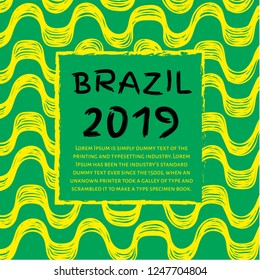 Ipanema beach pattern. Brasil style pattern. Happy 2019 new year in Brasil and Rio de Janeiro.