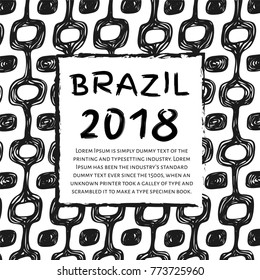 Ipanema beach pattern. Brasil style pattern. Happy 2018 new year.