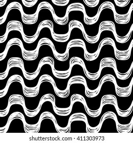 Ipanema beach pattern. Vector illustration. Brazil, Rio style pattern. Hand drawn.  Ipanema, Brazil, Rio pattern. Wave pattern.