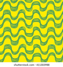 Ipanema beach pattern. Vector illustration. Brazil, Rio style pattern. Hand drawn.  Ipanema, Brazil, Rio pattern. Wave pattern.