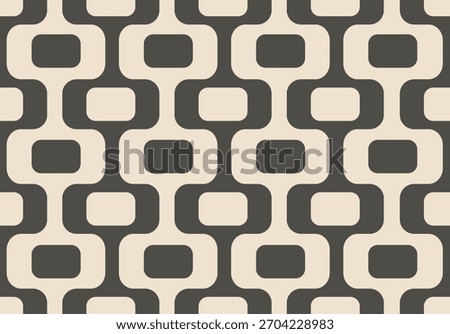 Ipanema sidewalk seamless pattern. Calçadão de Ipanema classic and iconic pattern black and white motif