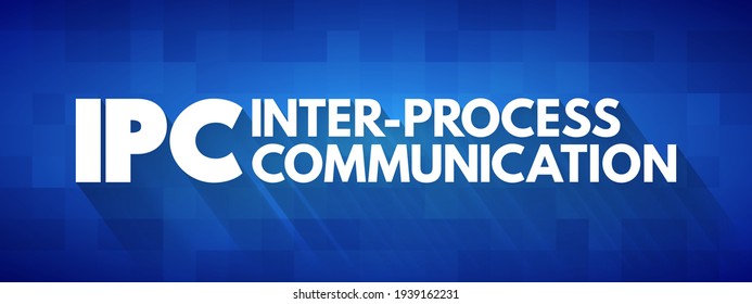 IPC Inter-Process Communication - refers specifically to the mechanisms an operating system provides to allow the processes to manage shared data, acronym text concept background