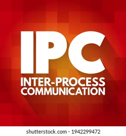 IPC Inter-Process Communication - refers specifically to the mechanisms an operating system provides to allow the processes to manage shared data, acronym text concept background