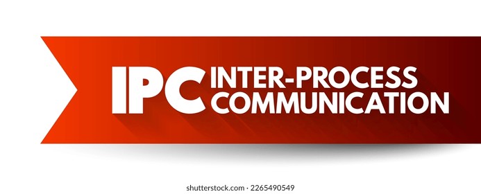 IPC Inter-Process Communication - refers specifically to the mechanisms an operating system provides to allow the processes to manage shared data, acronym text concept background