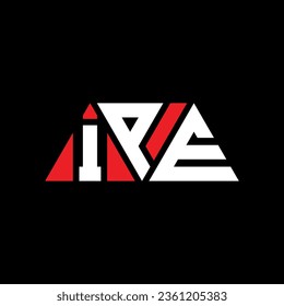IPE triangle letter logo design with triangle shape. IPE triangle logo design monogram. IPE triangle vector logo template with red color. IPE triangular logo Simple, Elegant, and Luxurious design.