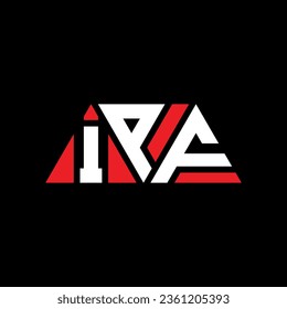 IPF triangle letter logo design with triangle shape. IPF triangle logo design monogram. IPF triangle vector logo template with red color. IPF triangular logo Simple, Elegant, and Luxurious design.