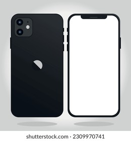 Iphone 12 2020. Vector illustraion.