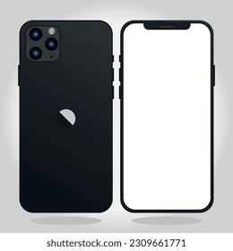 Iphone 14 2023. Vector illustraion.