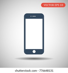 Iphone icon blue color. Vector illustration eps 10.