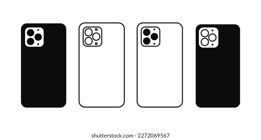 iPhone icon in different variations.Vector