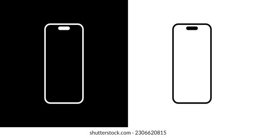 Iphone icon vector. Blank smartphone screen for mockup background